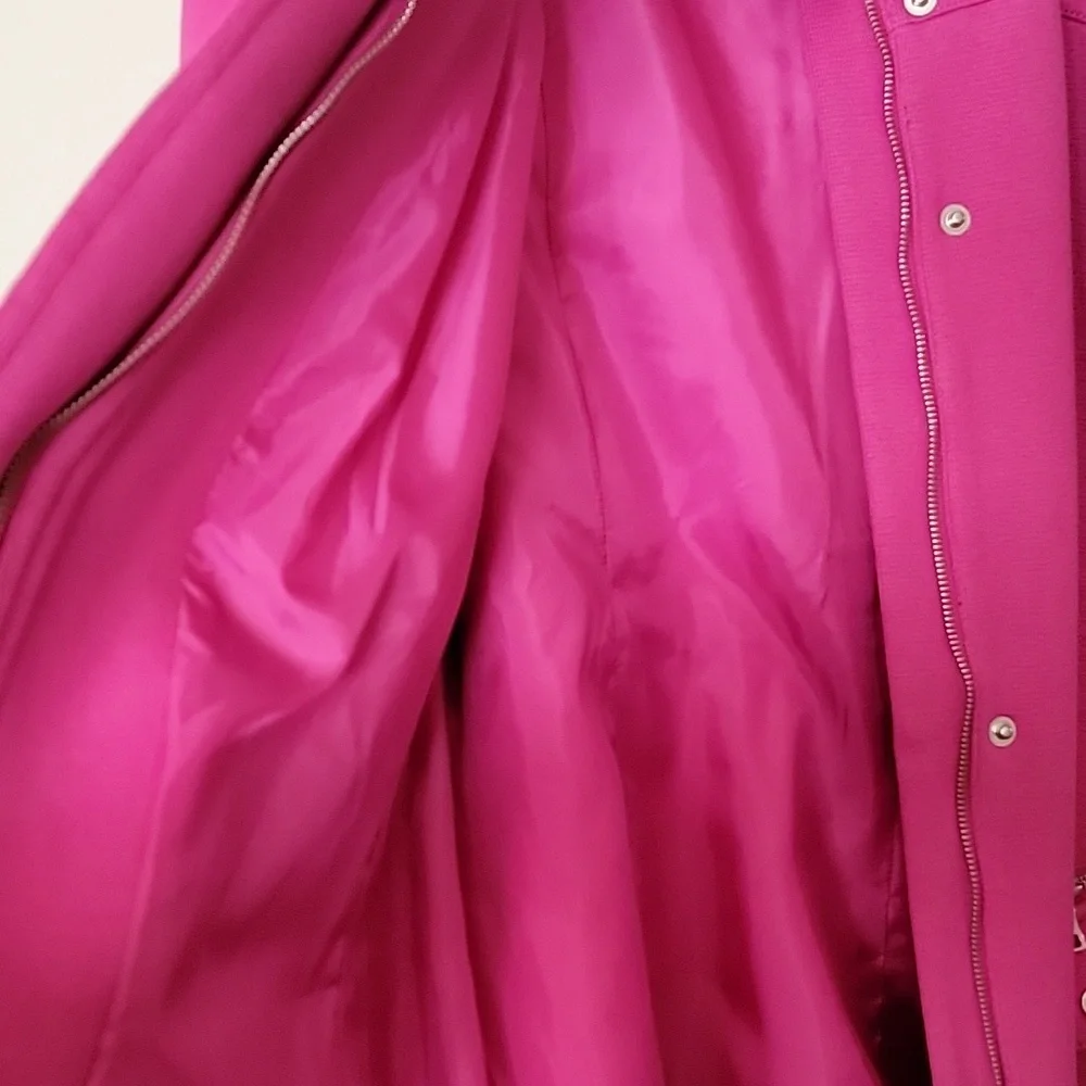 INC Coat Jacket w/Stand Collar Zip/Snap Flap Close Pink size XXL NWT - Picture 8 of 16